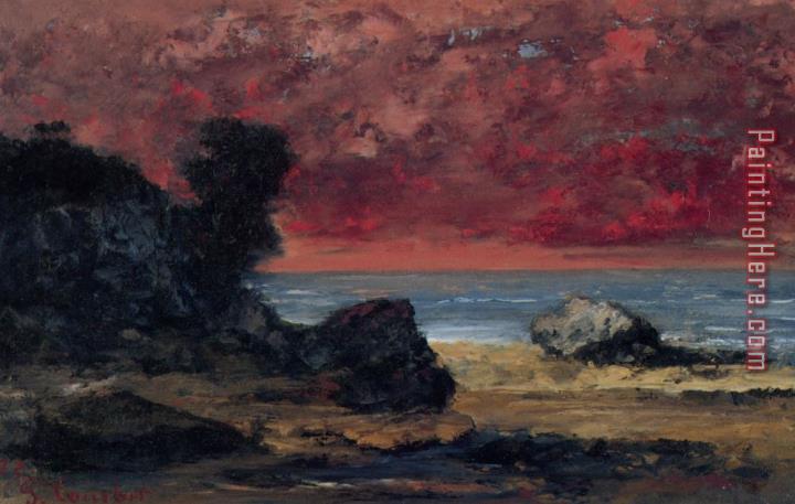 Gustave Courbet Apres Lorage Marine